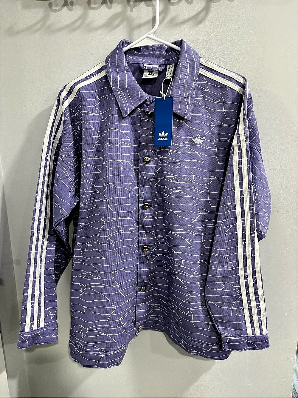 adidas Originals Fakten Jacket Purple & White Small